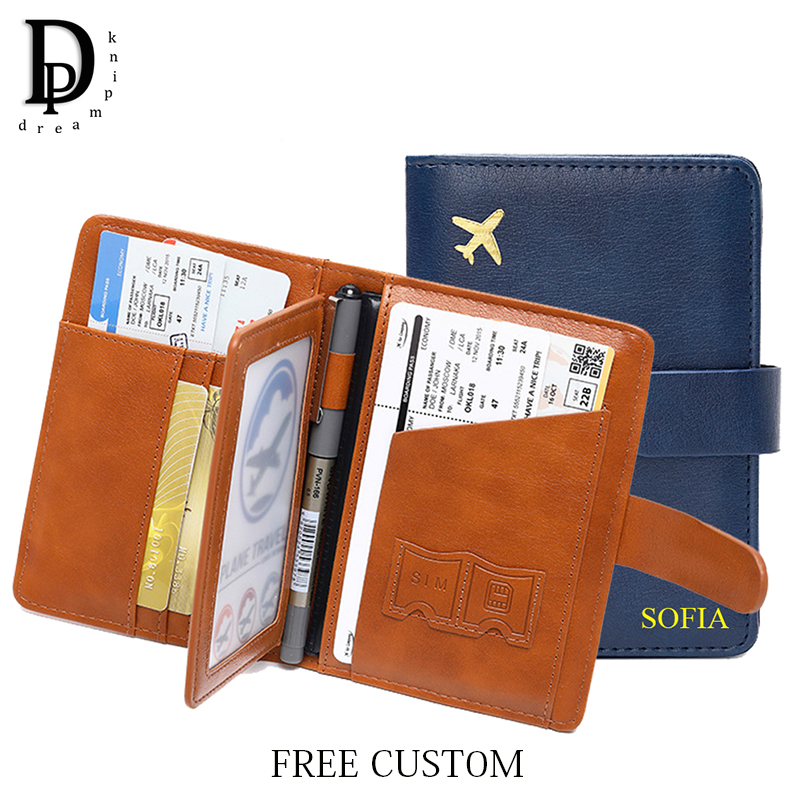 Travel Accessories Wallet - Aangepaste letters reispaspoort portemonnee mode PU