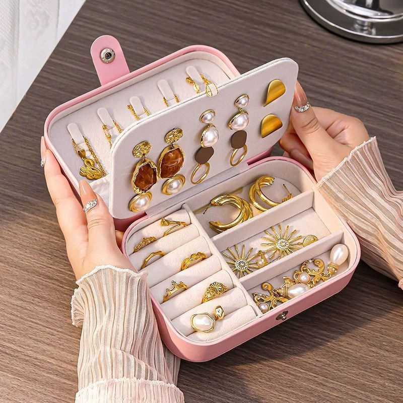 Travel Accessories Jewelry - Anti-oxidatie draagbare reis mini juwelendoos opbergdoos