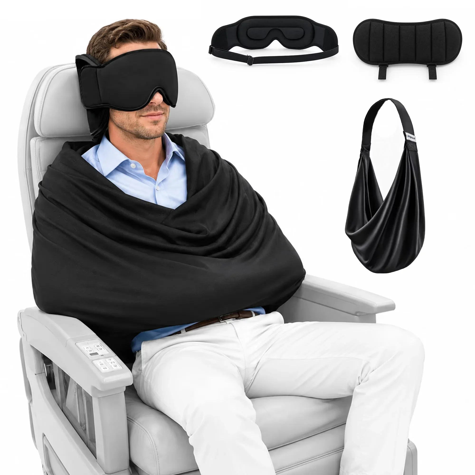 Travel Accessories Long Flight - 3-in-1 vliegtuig-slaapsteun systeem, vliegtuig slaapaccessoires met