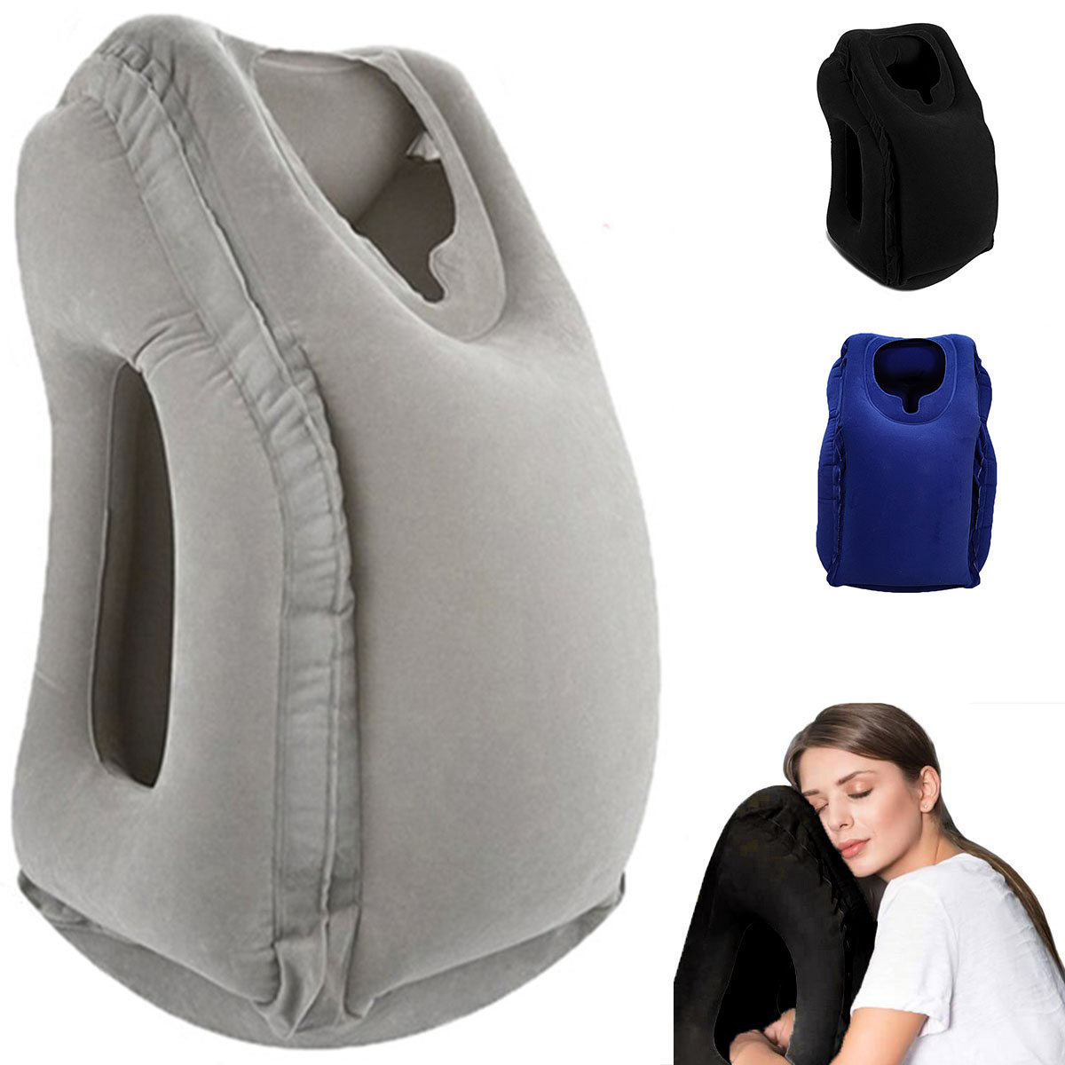 Travel Accessories Long Flight - Opblaasbaar reis kussen, reisaccessoires met nek-