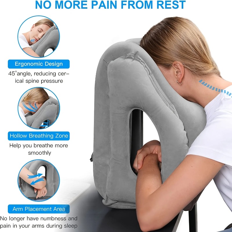 Opblaasbare reiskussens met ne - Travel Accessories Long Flight recensie en prijs